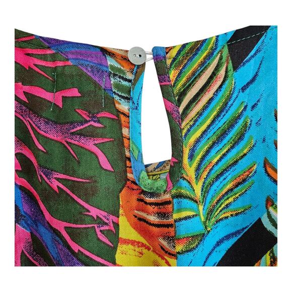 MONROE & MAIN Women's XL Midi Dress Tropical Sleeveless Floral Flared Resort NEW - Picture 7 of 8